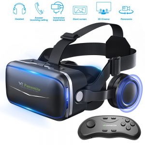 Pansonite VR Headset with Bluetooth Remote Controller