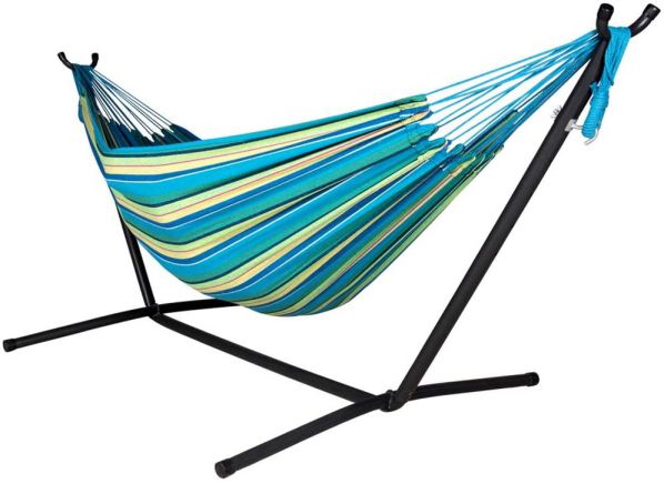 Lazy Daze Double Hammock with Space-Saving Steel Stand