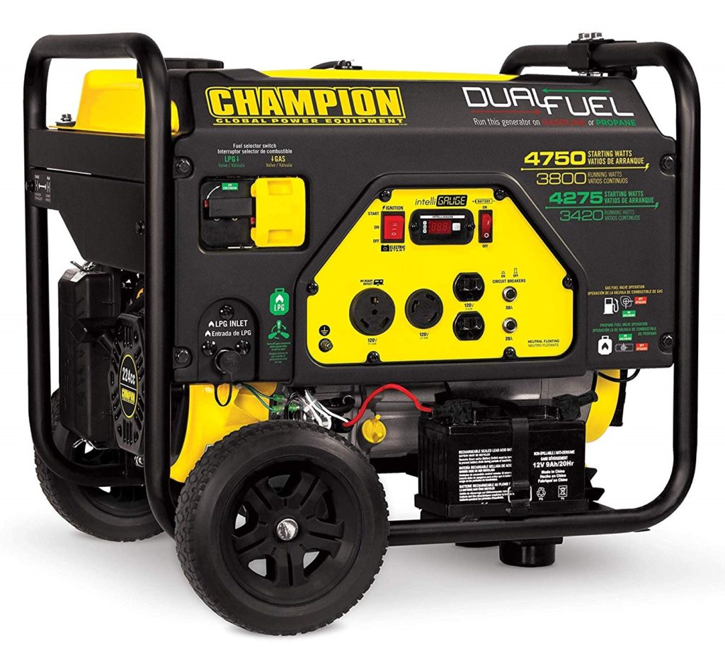 Champion 76533 3800-Watt Dual Fuel Portable Generator