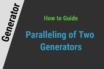 Paralleling Two Generators