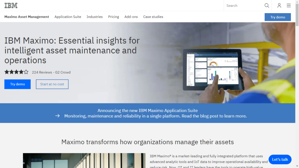 IBM Maximo Asset Management Software