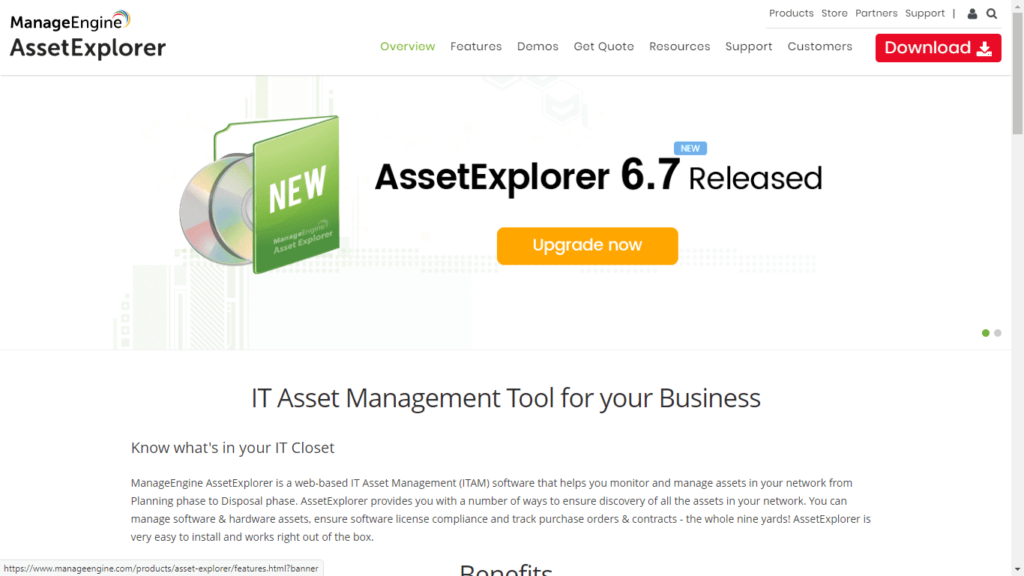 ManageEngine AsserExplorer Asset Management Software